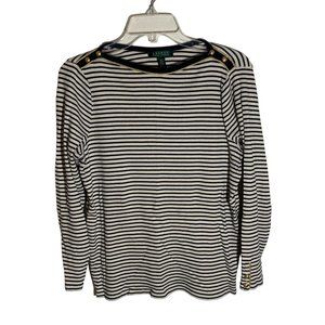Lauren Ralph Lauren Navy Blue/Cream Nautical Style Sweater Size 1X